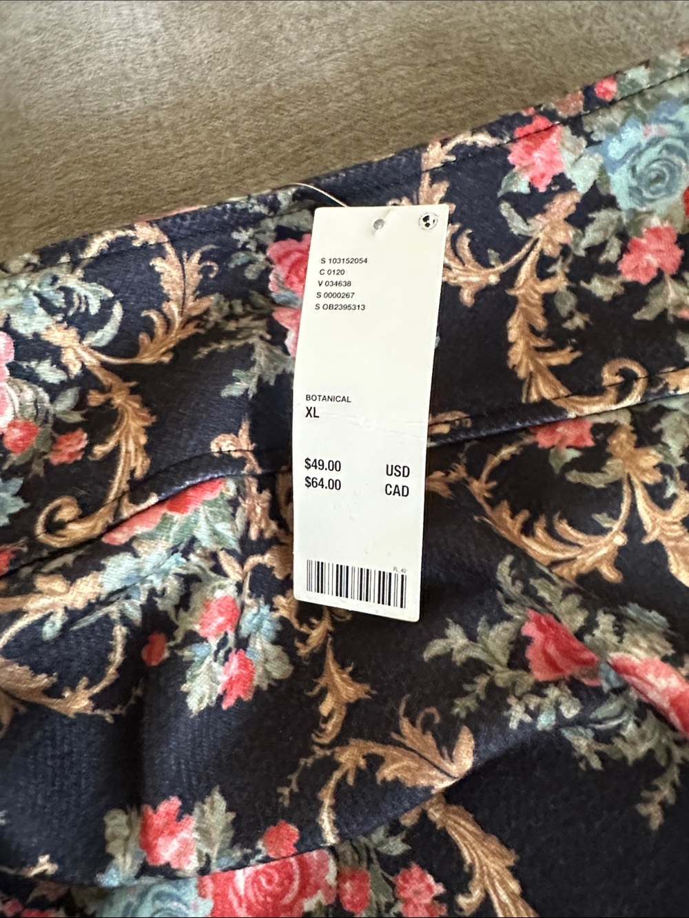 Kimchi Blue Floral Mini Skirt in Navy with Multicolor Blooms - Picture 5 of 5